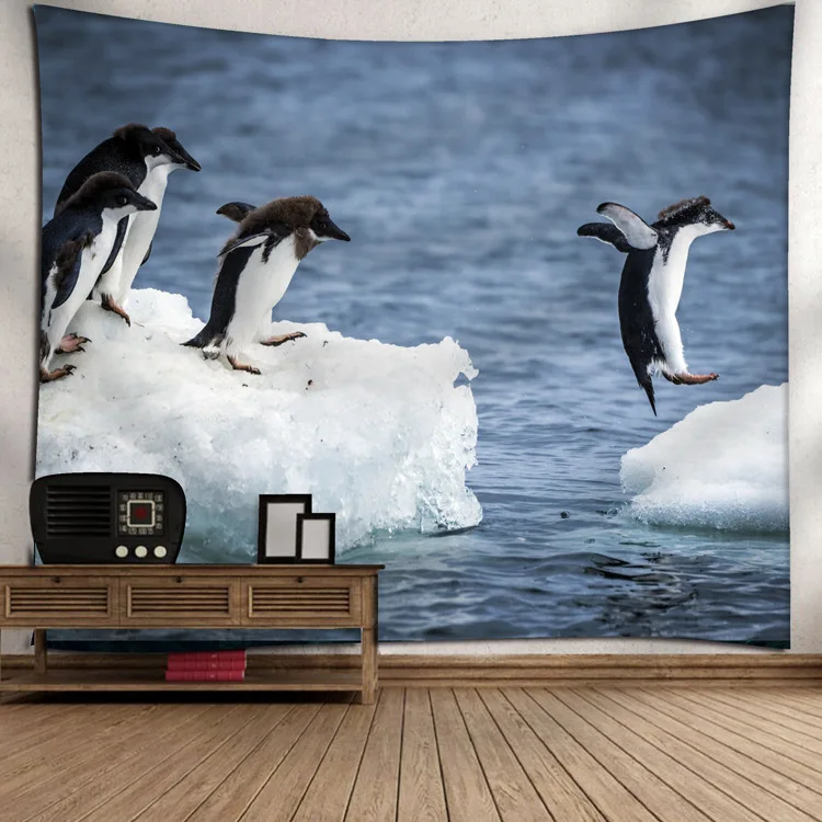 3D принт гобелен мультфильм Стиль морские животные подводный пейзаж настенные украшения одеяло корабль черепаха Медузы узор простыня