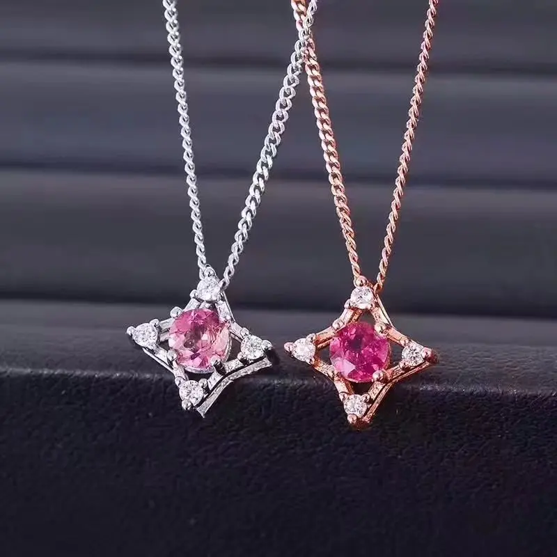 

925 Sterling Silver Tourmaline Pendants fashion gift for women jewelry necklaces pendants fine jewelry