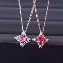 925 Sterling Silver Tourmaline Pendants fashion gift for women jewelry necklaces pendants fine jewelry Fine Jewelry