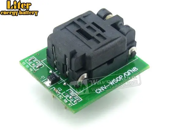 

QFN8 TO DIP8 IC Test Socket Programming Adapter QFN8 MLF8 MLP8 Package Plastronics 08QN12T16050 Socket 1.27mm Pitch