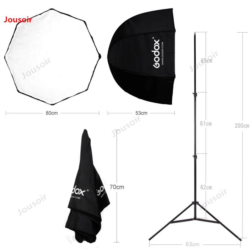 Godox фотостудия 80 см 31,5 дюйма переносной восьмиугольный вспышка Speedlight Speedlite Зонт софтбокс Отражатель+ 2 м штатив T03 CD05 LB1