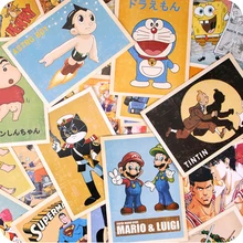 32 шт./компл. комиксов поздравительные открытки коллектор ретро ностальгические почтовые открытки карт и рисунками из мультфильмов Carte Postale офисные школьные принадлежности, блокноты в 10x14 см