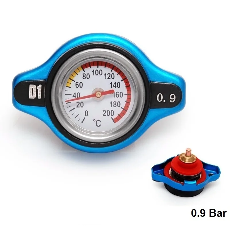 D1 спец термостатический датчик крышка радиатора 0.9bar/1.1bar/1.3bar маленькая головка синяя крышка D1-SXG09 - Цвет: 0.9 BAR