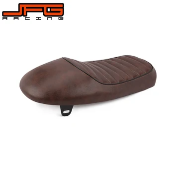 

Motorcycle Brown Retro Saddle Soft Rear Passenger Seat Pad Cushion For Harley Davidson Bobber Honda CG 125