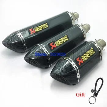 

Inlet 51mm Universal Modified Motorcycle ATV Carbon Fiber Color Muffler Pipe For Sticker Exhaust Escape with DB Killer