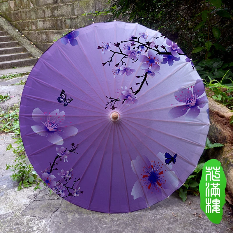 Buy Delicate Purple Flower Oiled Paper Umbrella