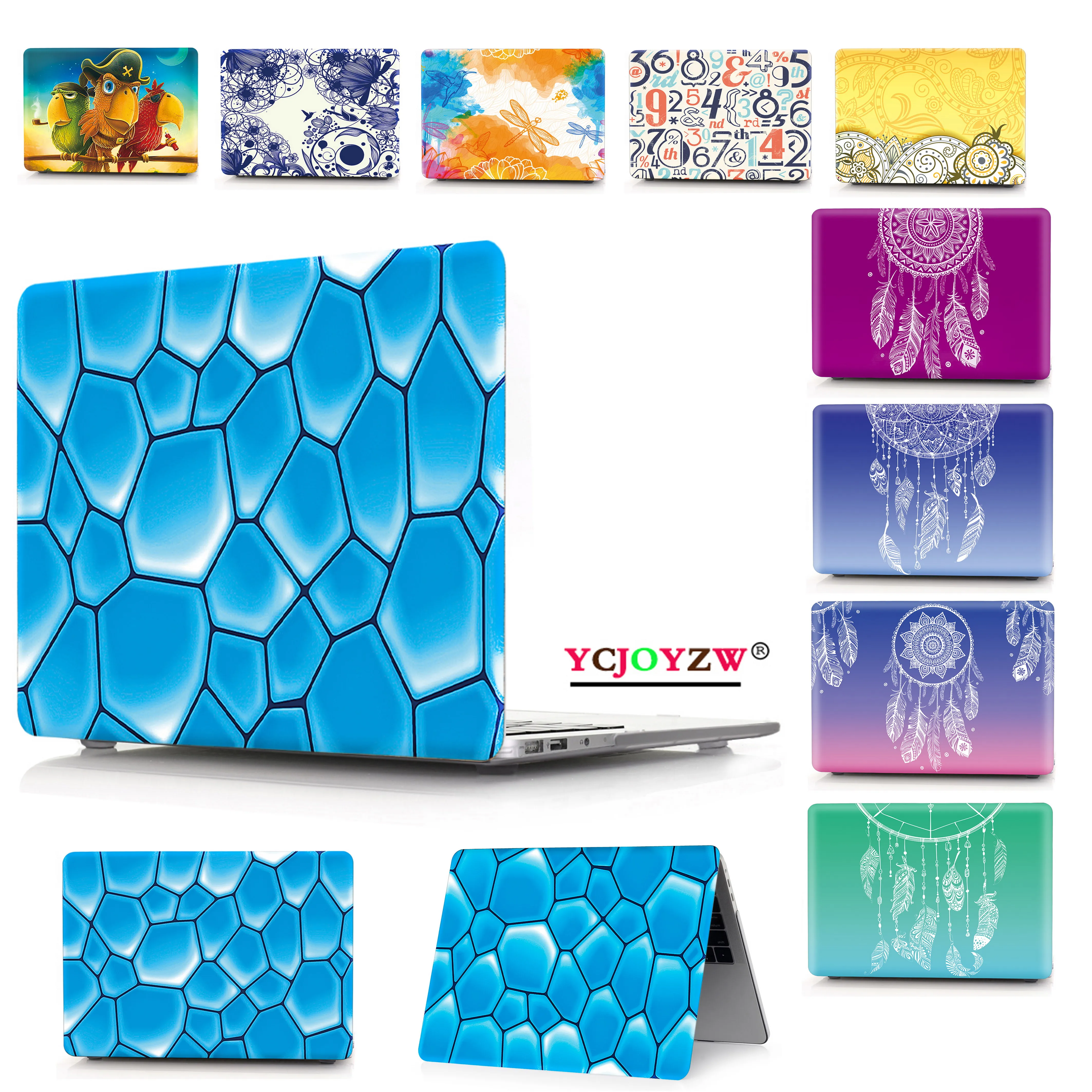 Popular pictures Laptop Case for Apple Macbook Air Pro Retina 11 12 13 15, for MAC Cover New Air 13 Pro 13 15 inch Touch Bar ID