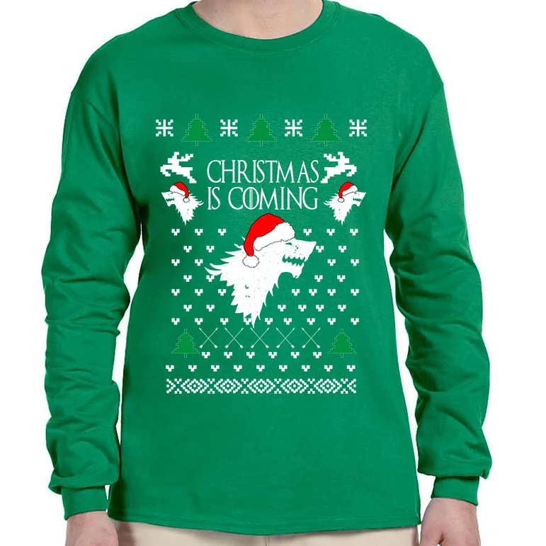 Men's Long Sleeve Christmas Is Coming House Stark Ugly Xmas