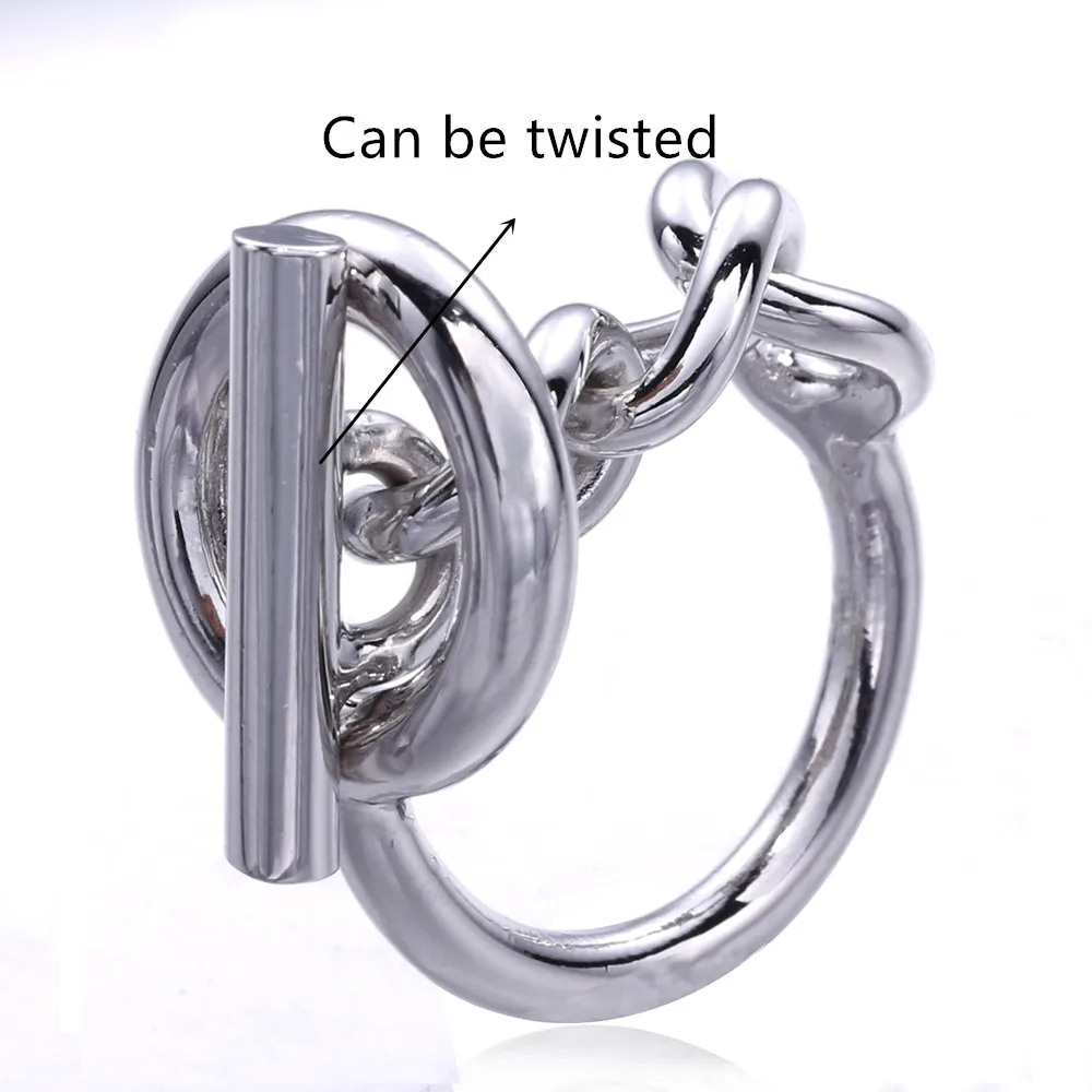 Beste Slovecabin Vintage Mannen Sieraden Authentieke 925 Sterling Zilver Lock Trouwringen bague Femme Marage Argent Ringen Voor Vrouwen