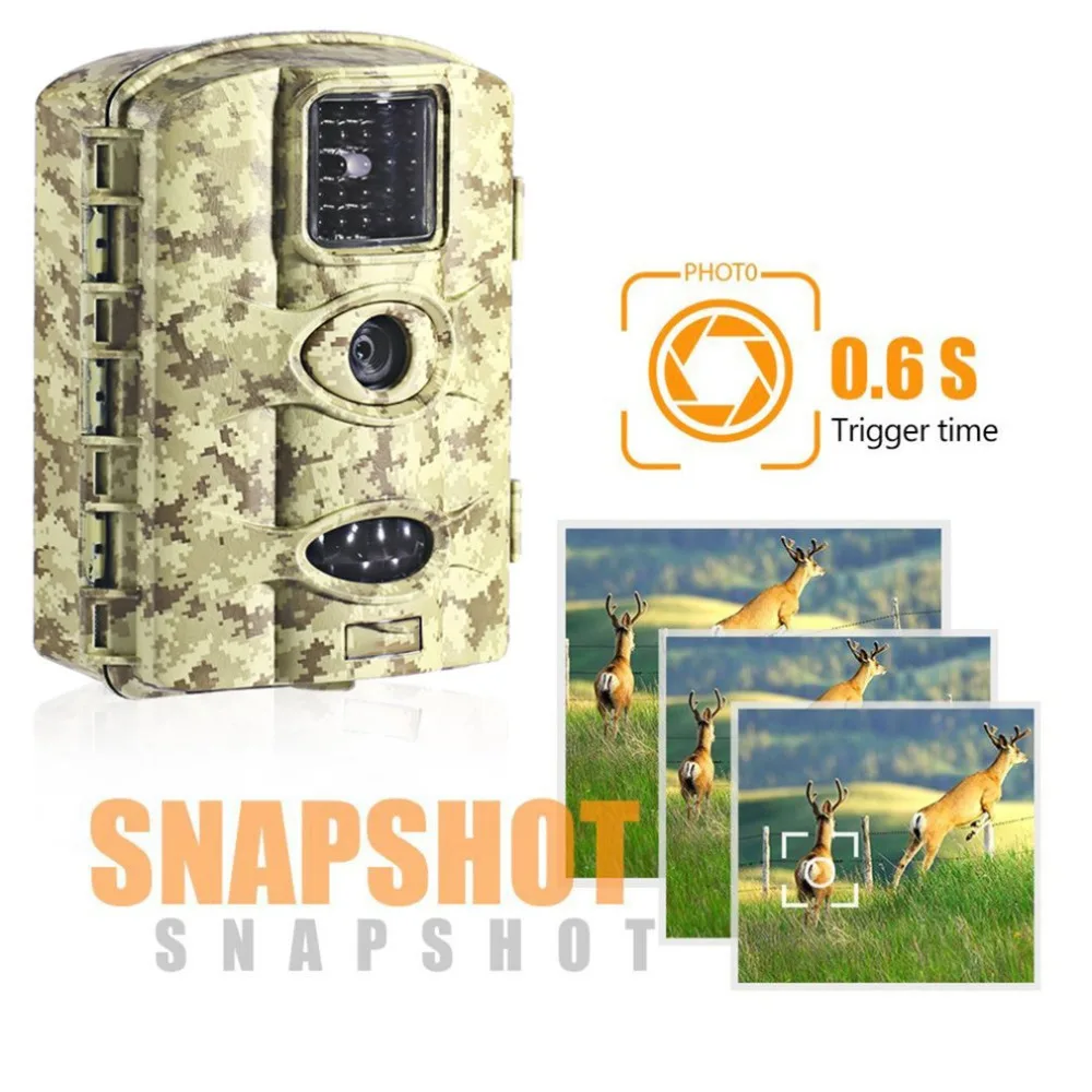 

LESHP 12MP Digital Trail Camera Game Hunting Camera With 60 degrees Camera Lens 2.4"LCD Screen Scouting Surveillance Camera IP65