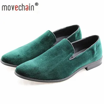

Movechain New Arrive Man Fashion Slip-On Flock Loafers Mens Driving Party Flats Men's Brand Moccasins Oxfords Casual Shoes