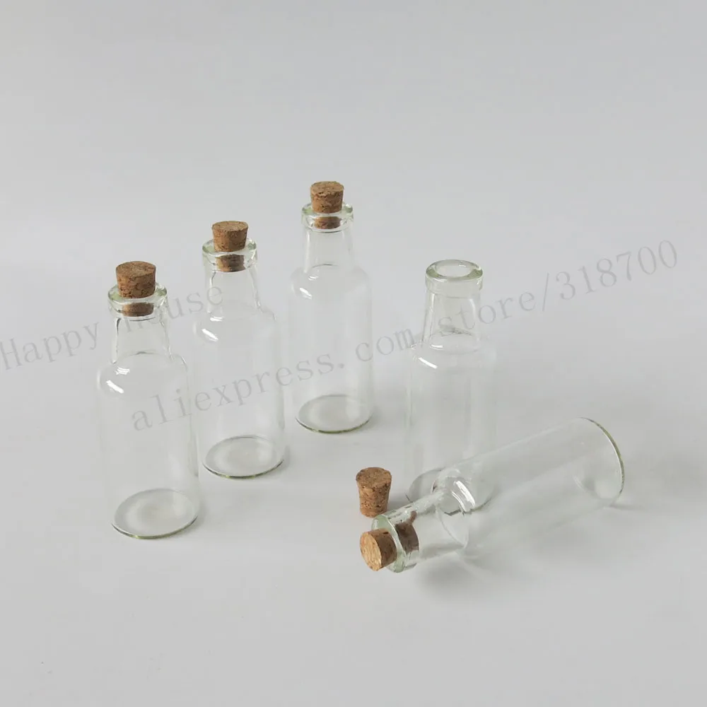 100 x 12ml mini clear wishing glass bottle small cork stopper glass sample vial current bottle 2