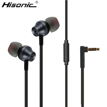 

Hisonic metall super Bass Earphones with mic Monitor For Mobile smartPhone audifonos headset