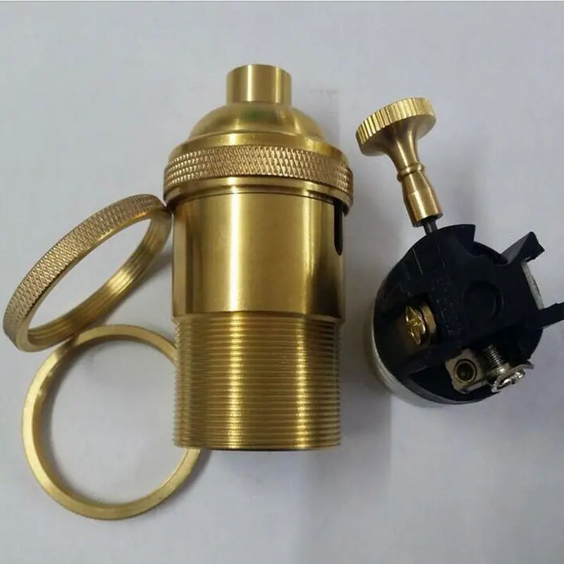 

Retro lamp base E27 with switch brass lamp holder for Retro Pendant lighting 100pcs