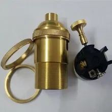 Ретро лампа база E27 с выключателем латунный держатель для лампы для ретро подвесное освещение 100 шт