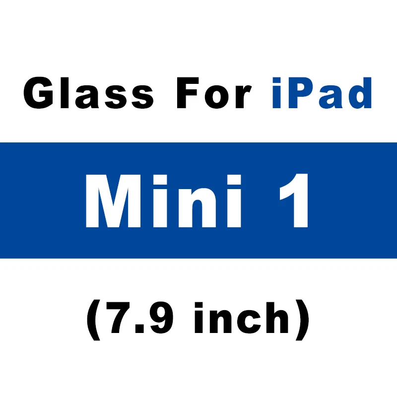 For iPad mini 1 Закаленное стекло для ipad Air 1 2 ipad mini 2 3 4 5 6 11 дюймов HD экран протектор 9H Защитное стекло для ipad 9,7 10,5 - Цвет: For iPad mini 1