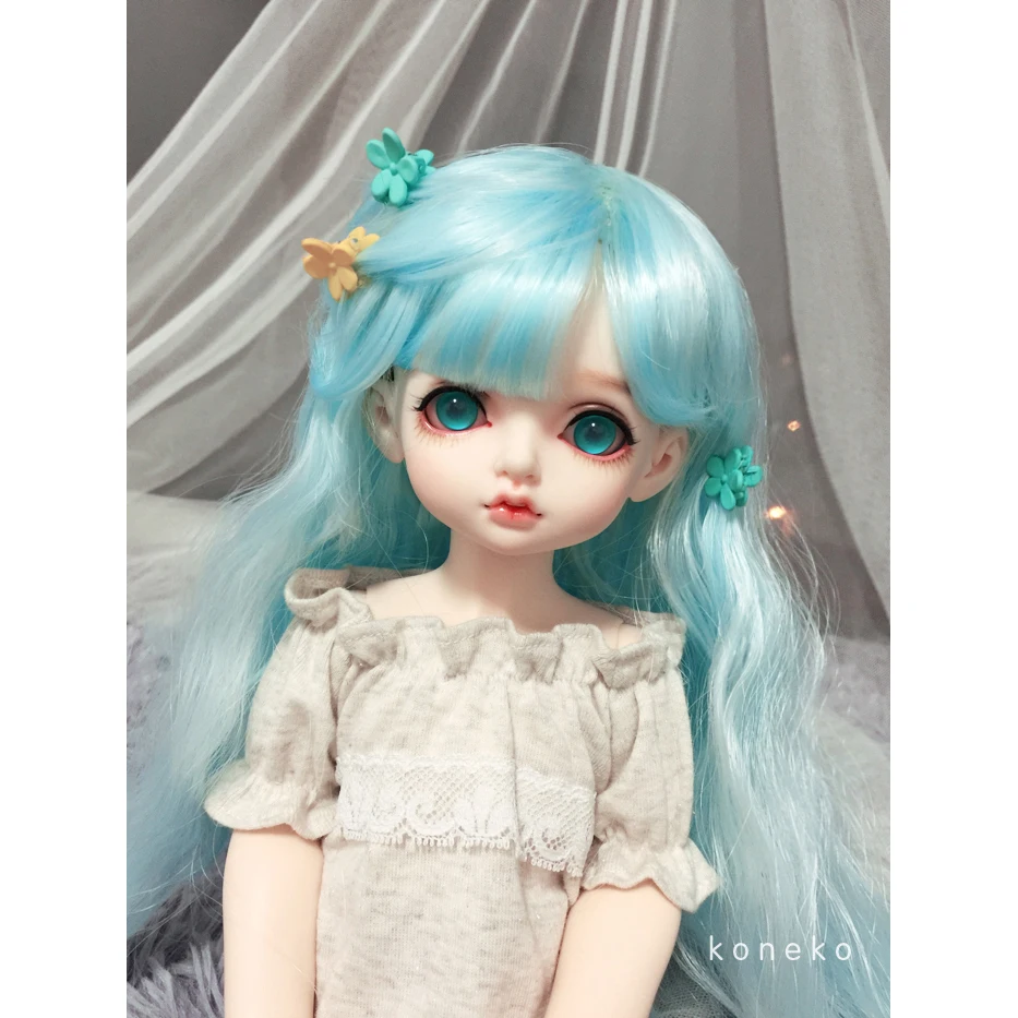 Allaosify bjd волосы ярмарка Размер 1/3 1/4 1/6 1/8 BJD парики Высокая температура волокна для кукол