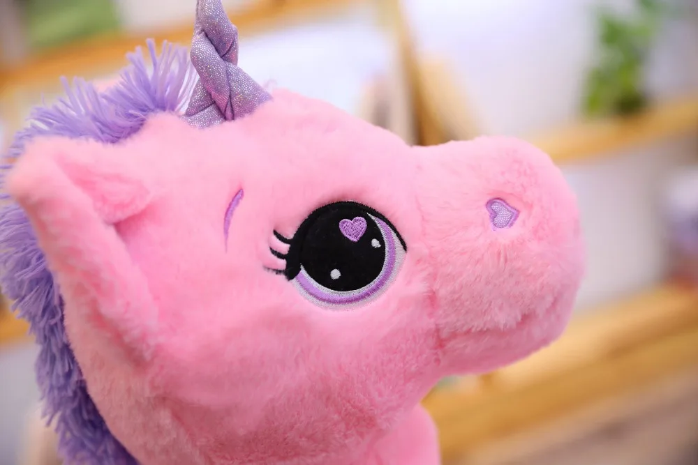60-110 см, гигантский размер, единорог, плюшевые игрушки, милая розовая Белая лошадь, мягкая кукла, чучело, большие игрушки для детей, девочек, подарок на день рождения
