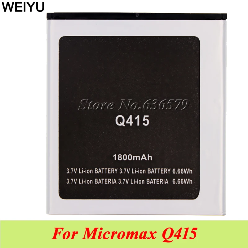 10PCS/LOT New 1800mAh Battery For Micromax Q415 Accumulator | Мобильные телефоны и аксессуары