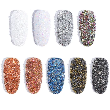 

Glass Nail Rhinestones for Nails Art Decorations Crystals Strass Charms Partition Rhinestone Nail Jewelry Nail Accessories TSLM1