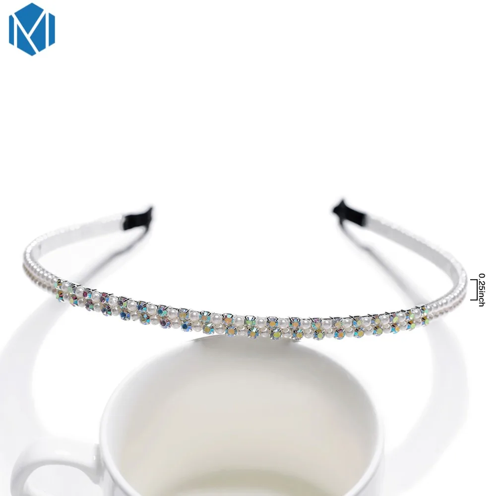 

Popular Fashion Crystal Women Metal Headband Solid Elegant Hairband Girl Headwear Party Hairband Wedding barrette cheveux fille