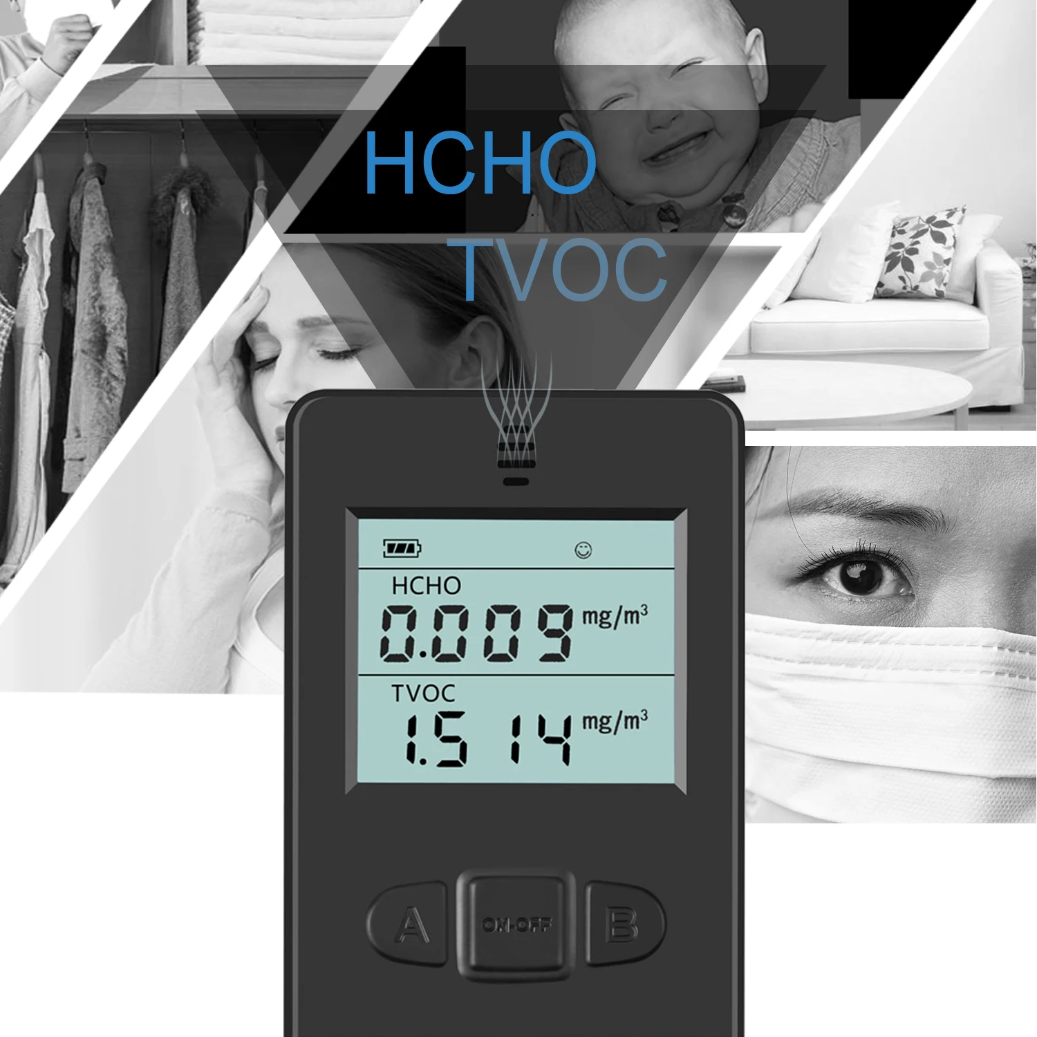 Детектор формальдегида Borbede, цифровой тестер качества воздуха в помещении HCHO TVOC-Ваш помощник здоровья