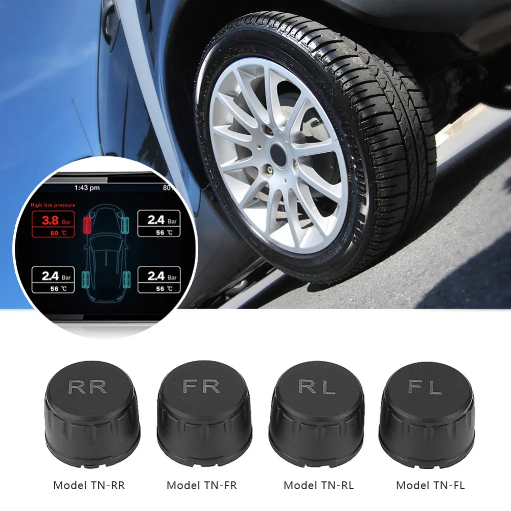 Car TPMS Tire Pressure Monitoring Monitor System External Sensor Alarm