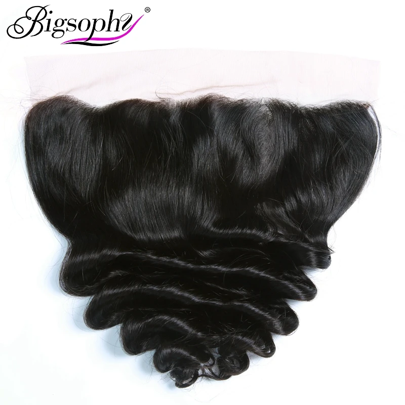 

Bigsophy Malaysian Loose Wave Closure 13x4 Human Hair Ear To Ear Lace Frontal Closure Remy Hair 8"-22"Inches Natural Color