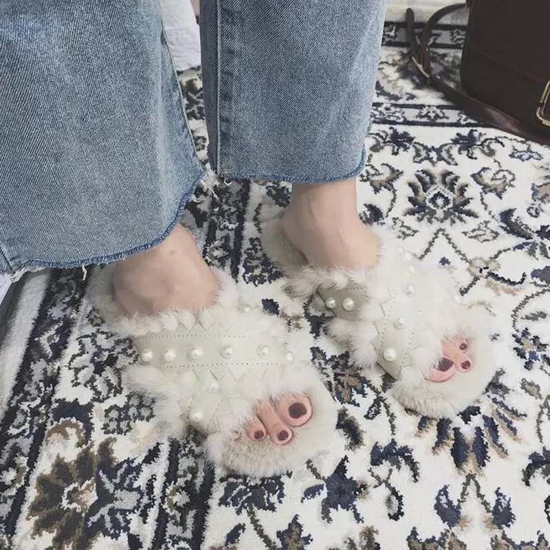 cross leather slippers