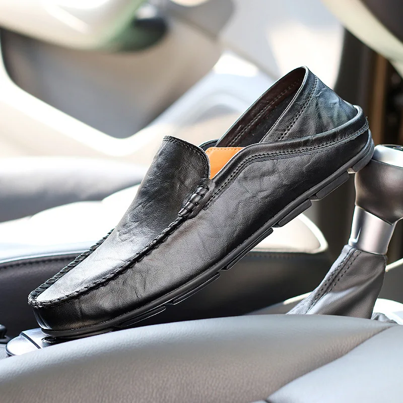 

yeeloca Spring Men Casual Shoes Fashion Peas Driving Male Shoes Adult Lazy Men Sneakers Slip on Flat Man Walking Footweare