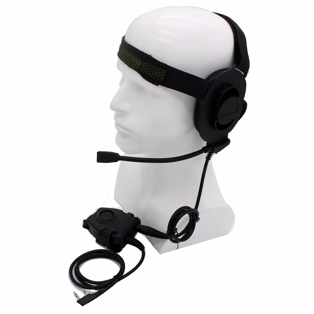 XQF HD01 Z Тактический Bowman Elite II Peltor PTT гарнитура для Kenwood Retevis RT-5R рация BaoFeng UV-5R UV-5X + BF-F8 |