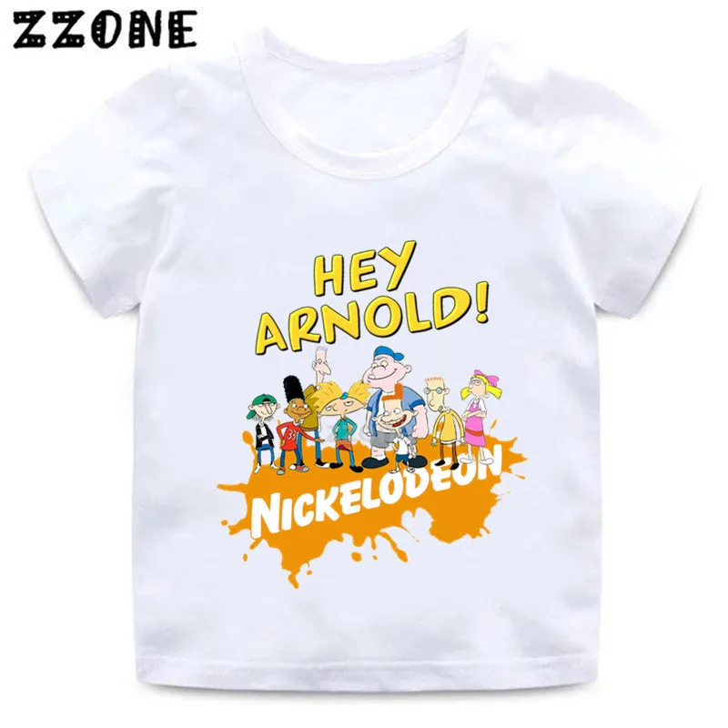 

Boys and Girls Hey Arnold Cartoon Print T shirt Kids Funny Casual Clothes Baby Summer Short Sleeve T-shirt,ooo5253
