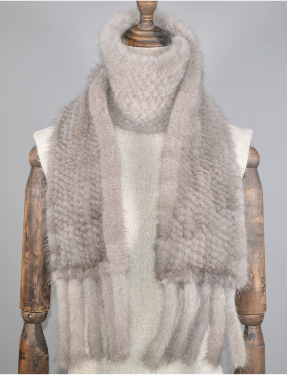Длинный стильный женский шарф из натурального меха норки, шарфы из натурального меха норки, теплые мягкие вязаные шарфы ручной работы из натурального меха норки