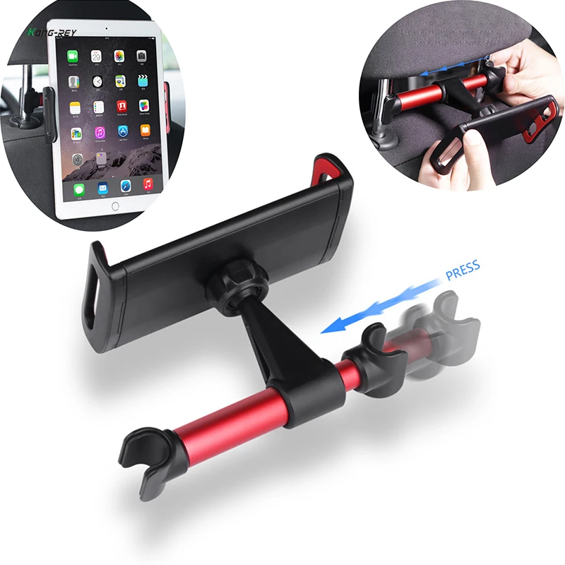 

KONG-REY 360 Rotation Car Holder Stand Holder Mount Car Rear Pillow Stand 4-11 Inch Tablet PC Phone For iPhone X 8 Mini Tablet