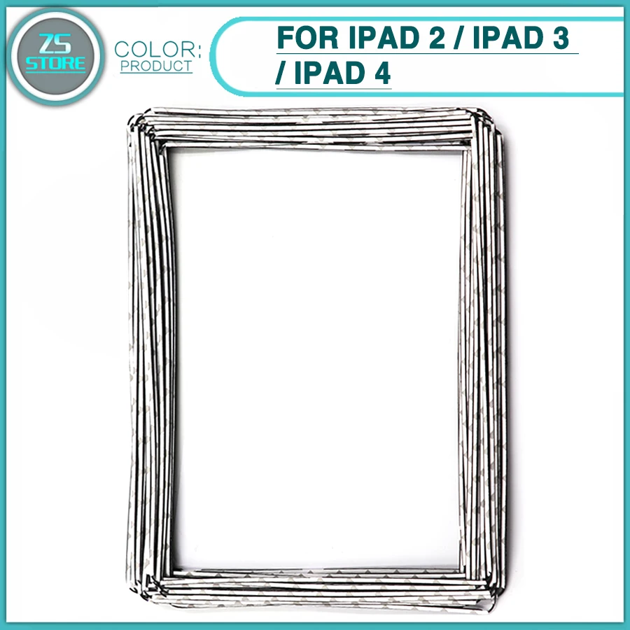 

50pcs LCD Middle Frame For iPad 2 / iPad 3 / iPad 4 Touch Screen Digitizer Mid Bezel With Sticker Adhesive