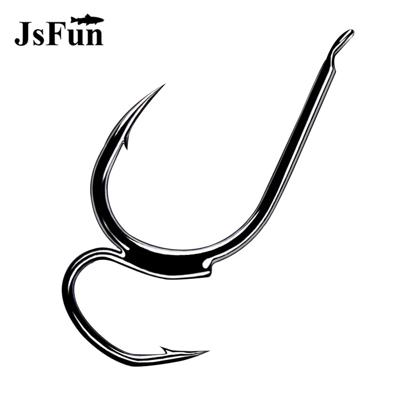 10Pcs/lot High Carbon Steel Fishing Hook Size 5#-12# Strong Double Barbed Hook for Soft Lure Jig Fishing Tackle Accessories DG11