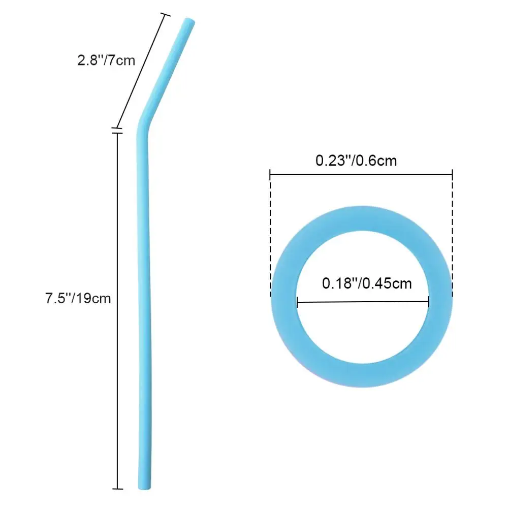 Uarter BPA свободный экологический многоразовый соломинки набор складной Прямой силиконовый пластиковый соломинки с чистящей щеткой