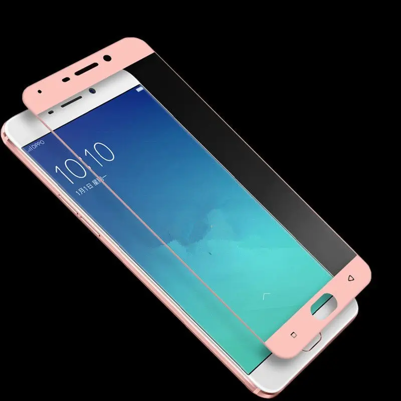 New-9H-Anti-Burst-Colorful-Whole-Screen-Protector-Tempered-Glass-Guard-For-OPPO-R9-R9-Plus (1)