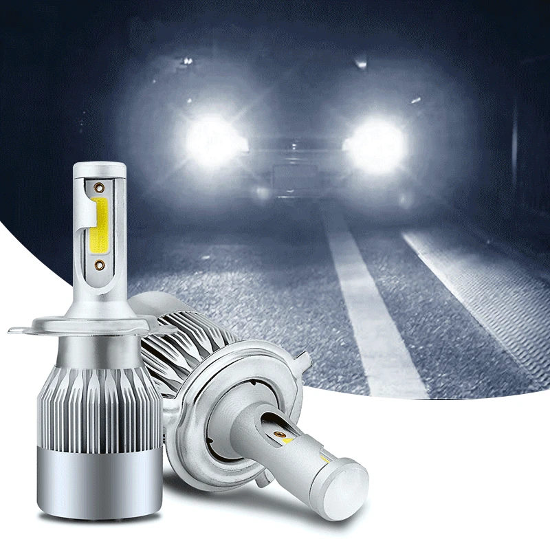 

GZKAFOLEE 2PCS HB3 LED 5202 9003 9004 9005 9006 9007 9008 9012 Auto C6 Car Headlight Bulb Car Styling 6500K 8000K auto fog light