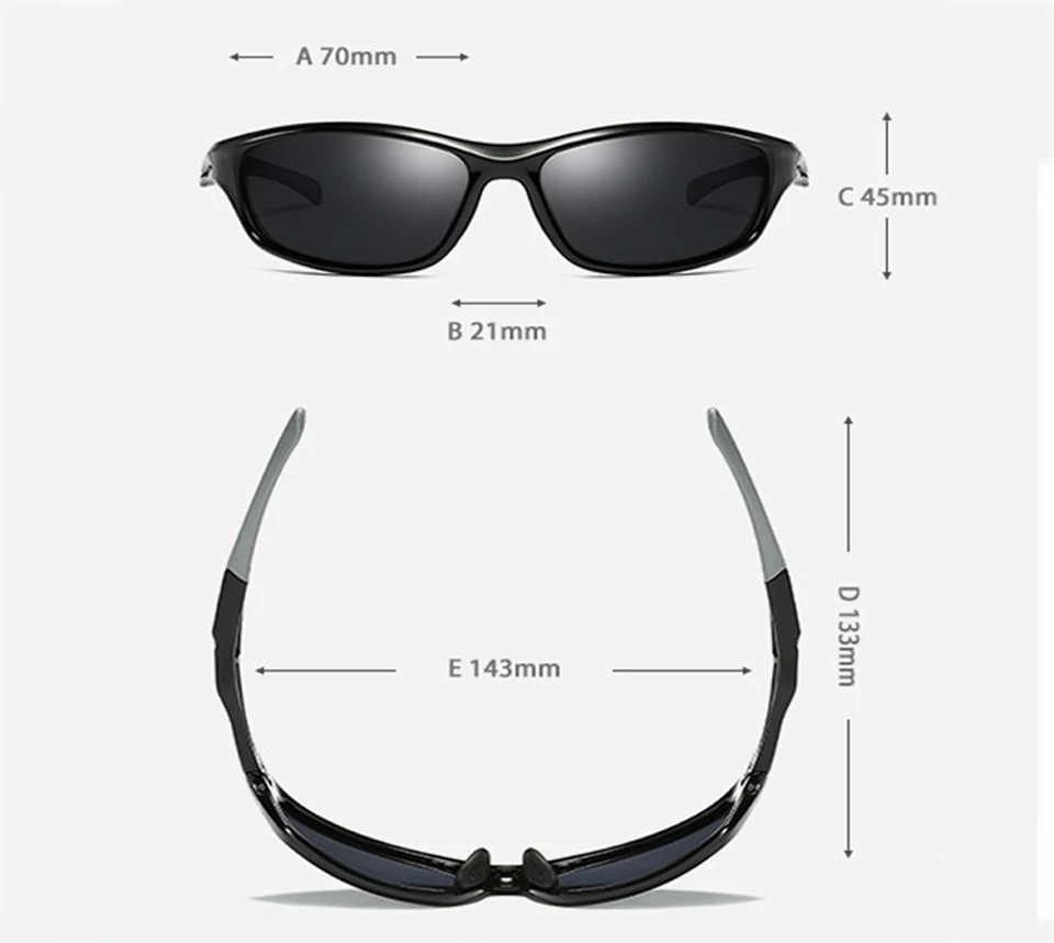 TR90 поляризованные очки Рыбная ловля езда Кемпинг спортивные солнцезащитные очки