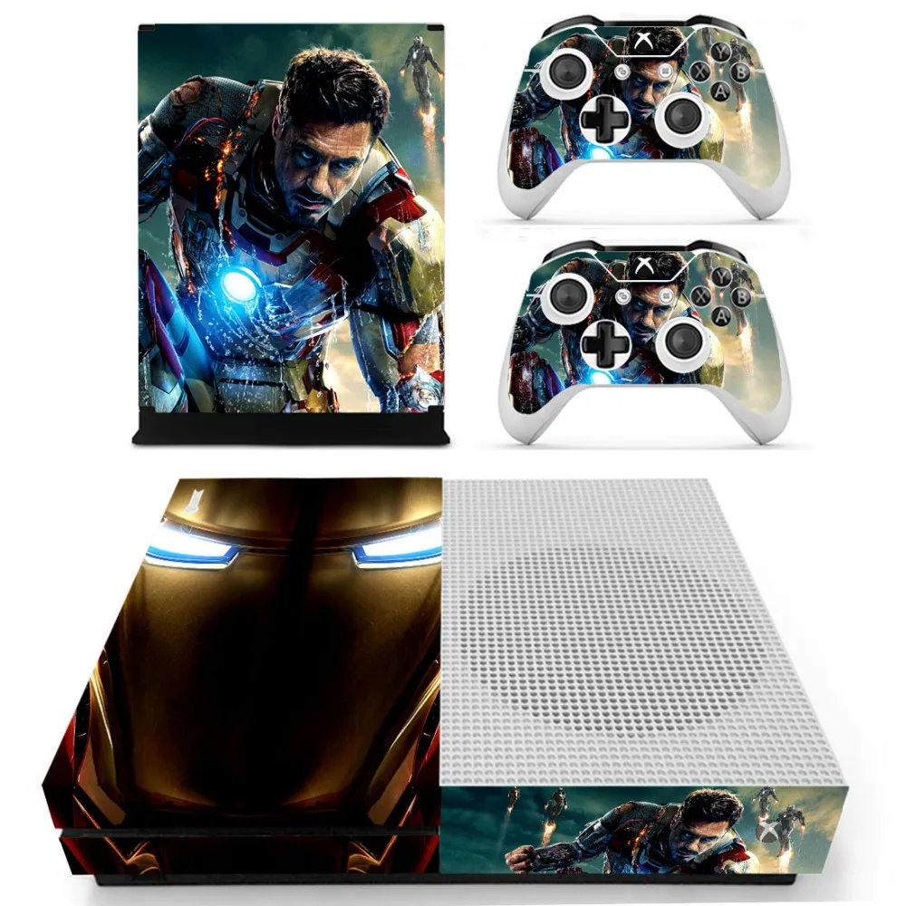 

Avengers Iron Man Skin Sticker Decal For Microsoft Xbox One S Console and Controller Skins Stickers for Xbox One Slim Skin Vinyl