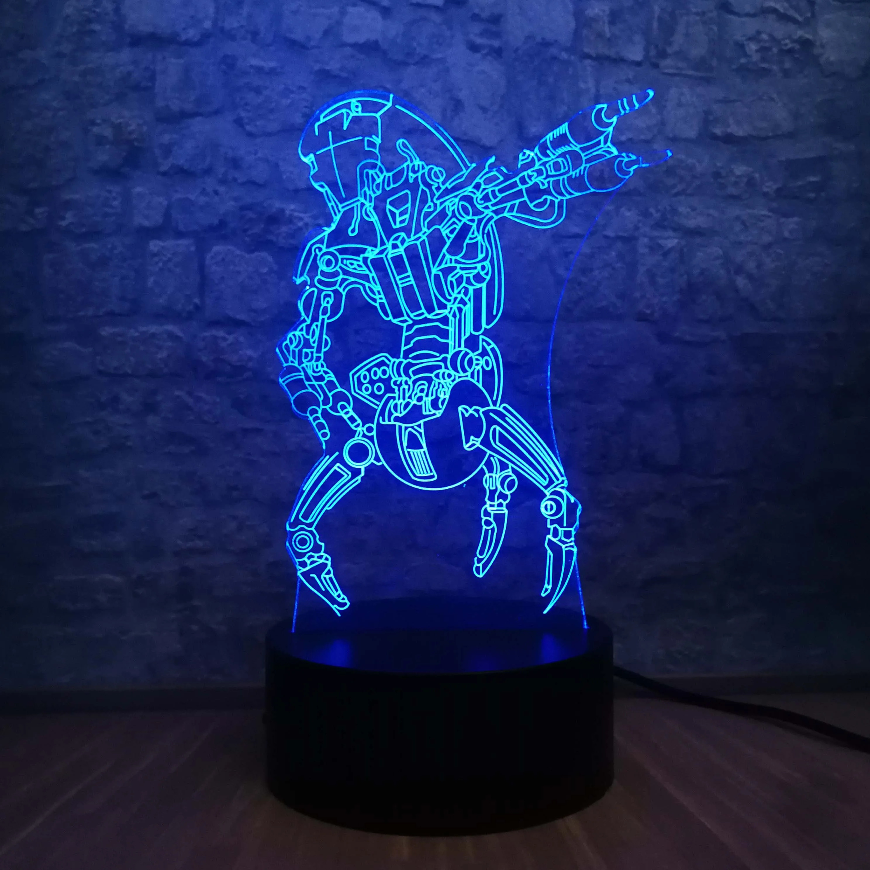Новинка Звездные войны злодей робот 3D светодиодный светильник настольная лампа