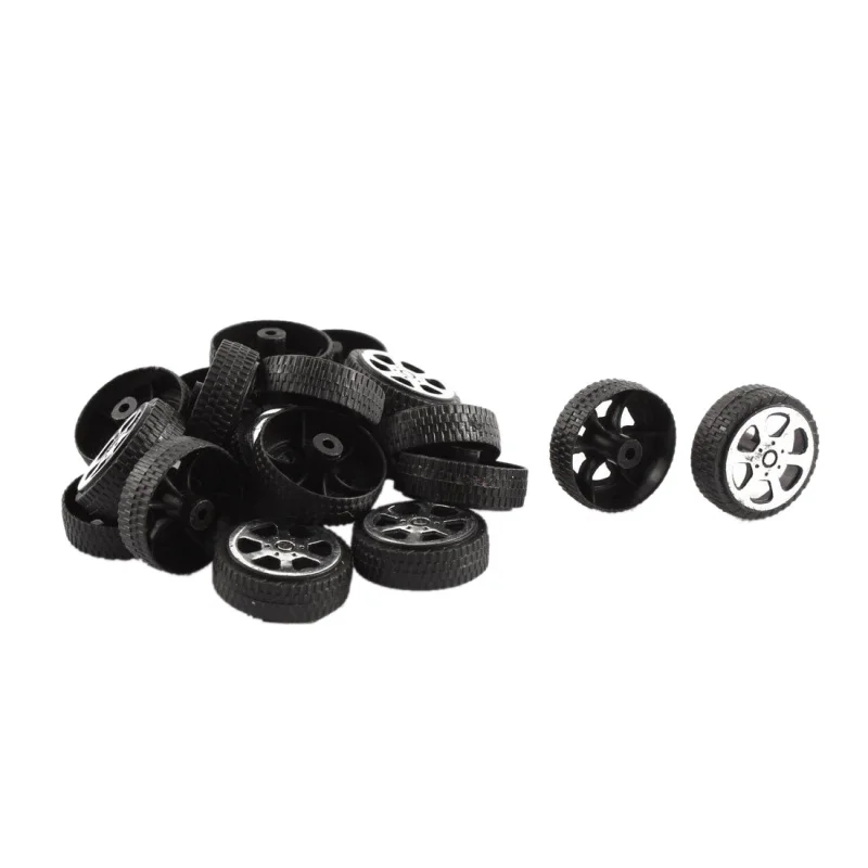 

Plastic Roll 2mm Dia Shaft Car Truck Model Toys Wheel 20mmx6mm 20Pcs