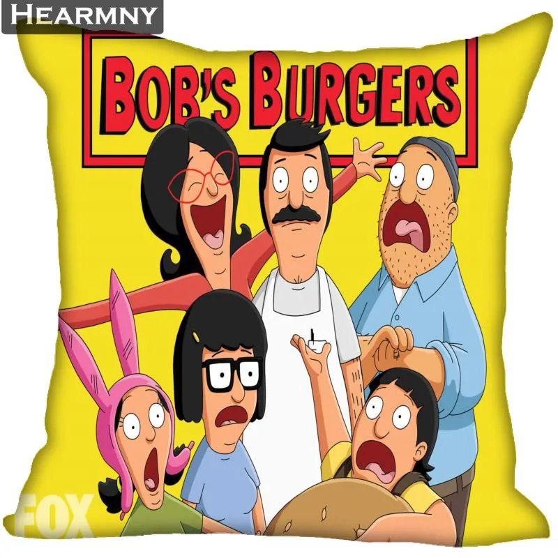 Новое поступление Bobs Burgers наволочка для спальни для дома или офиса, декоративные наволочки квадратная Подушка на молнии чехлы атласные мягкие не выцветают - Цвет: 9