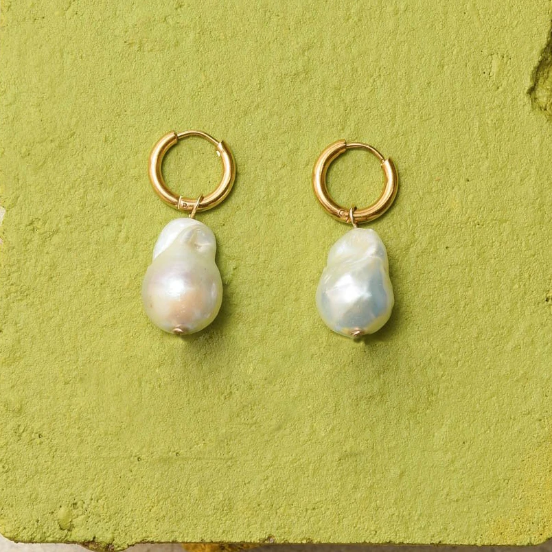 

pendientes mujer moda boucle d'oreille femme fashion jewelry freshwater big pearl dangle drop earring 2019 earrings for women