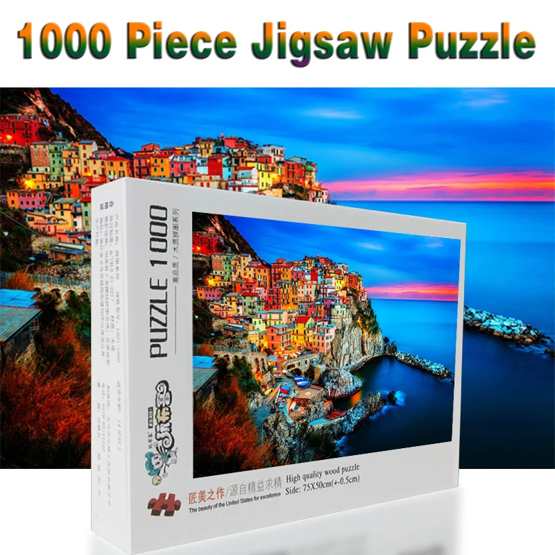 Cinque Terre итальянский пейзаж деревянный для взрослых пазл 520/1000/1500 штук детские