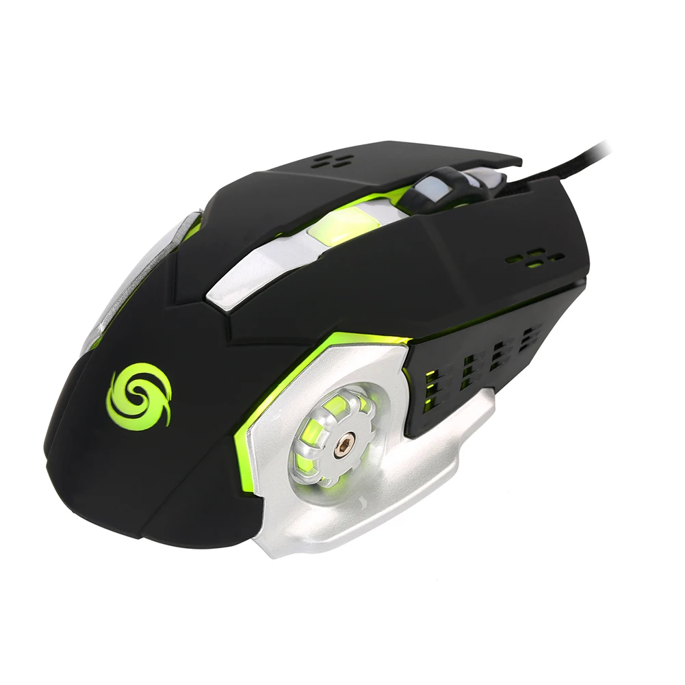 Silent Mute USB Wired Mouse Gaming Mechanical Luminous Mice for Laptop Desktop Computer