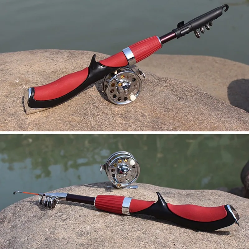 Новая телескопическая портативная карбоновая спиннинговая удочка, удочка для подледной рыбалки, морская удочка, уличная удочка для ловли нахлыстом 1,4 м