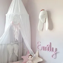 Детская сетка навес покрывало москитная сетка хлопок мяч Кружева кроватка сетка занавес негабаритный купол палатка украшение в детскую комнату постельные принадлежности для новорожденных