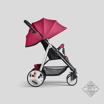 Регулируемая легкая Роскошная детская коляска складная переносная, для прогулок с малышом дорожный капюшон для коляски розовая коляска - Цвет: 5